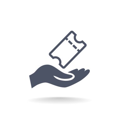 Bir bilet sembol alma el 