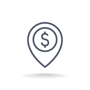 Dolar işaretli harita işaretleyici