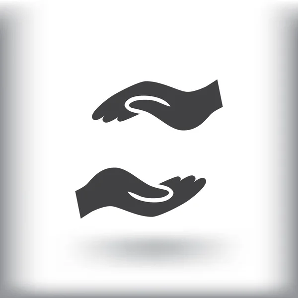 Ikona rukou pomoc — Stockový vektor