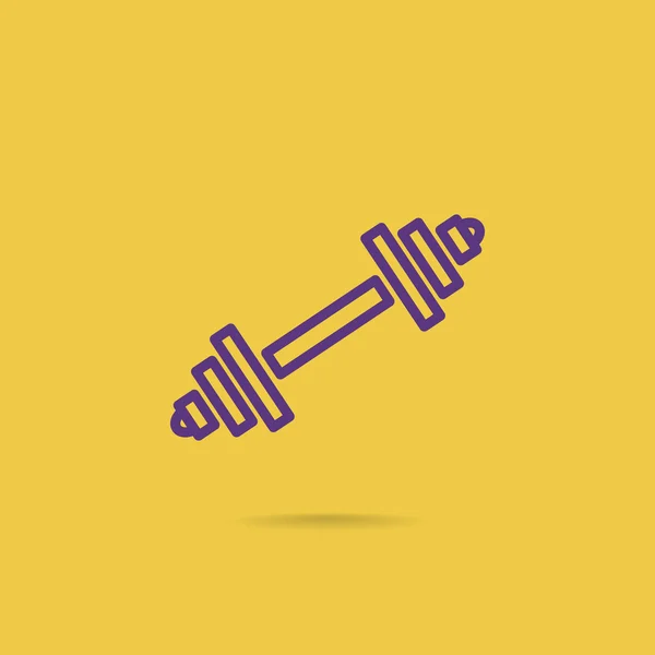 Fitness dumbbell icon — Stock Vector