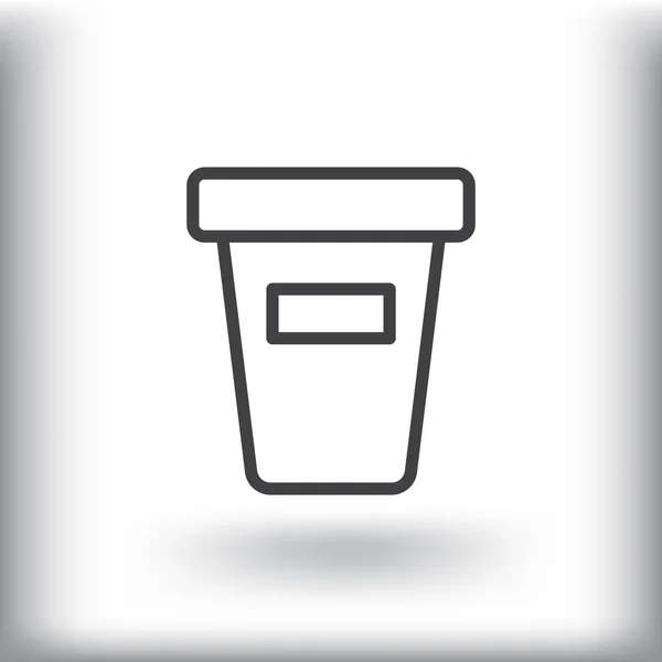 Fermer l'icône des boissons à emporter — Image vectorielle