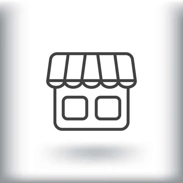 Winkel gevel web pictogram — Stockvector