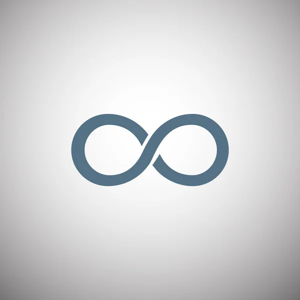 Infinito icono de signo matemático — Vector de stock