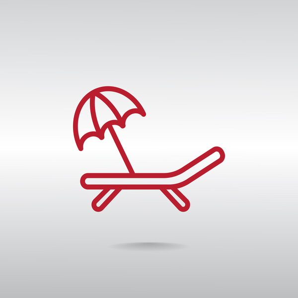 a deckchair with an umbrella icon
