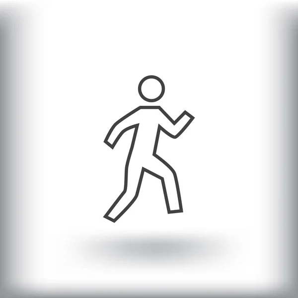 Running man icon — Stock Vector