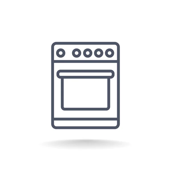 Icône de cuisinière de cuisine — Image vectorielle