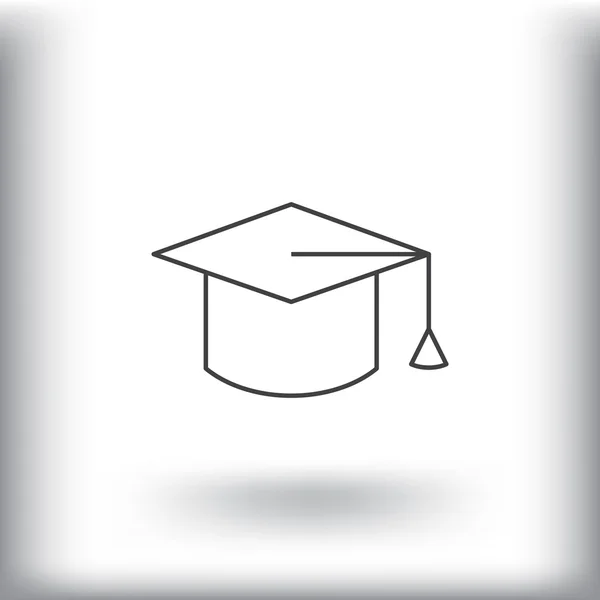 Studenta klobouk ikona — Stockový vektor