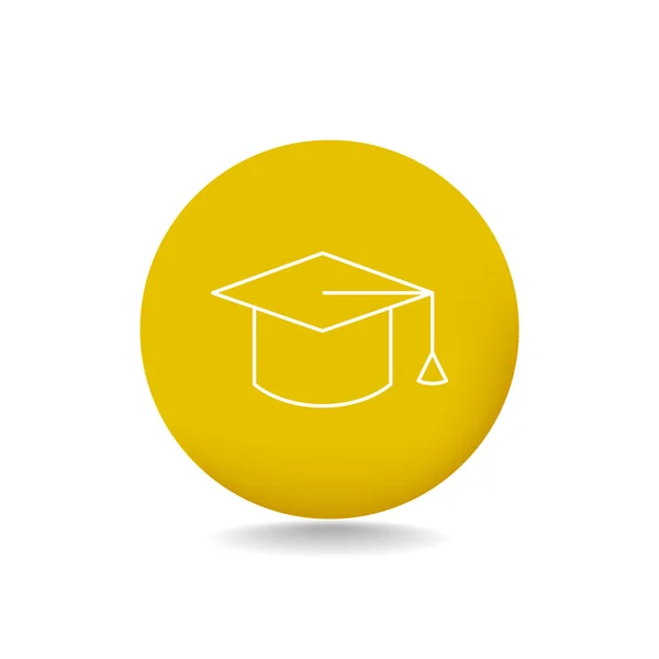 Icono de sombrero de estudiante — Vector de stock