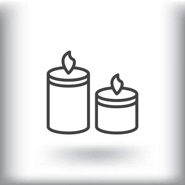 Dwie ikony świece. — Wektor stockowy