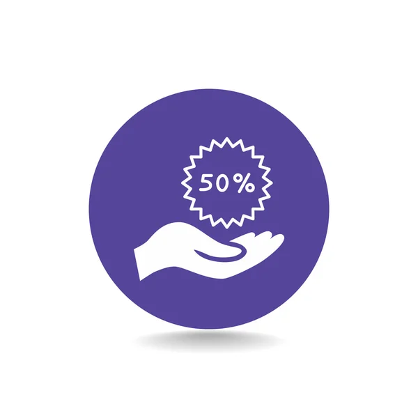 50% icono de etiqueta — Vector de stock