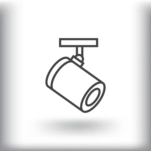 Icona del riflettore del pittogramma — Vettoriale Stock