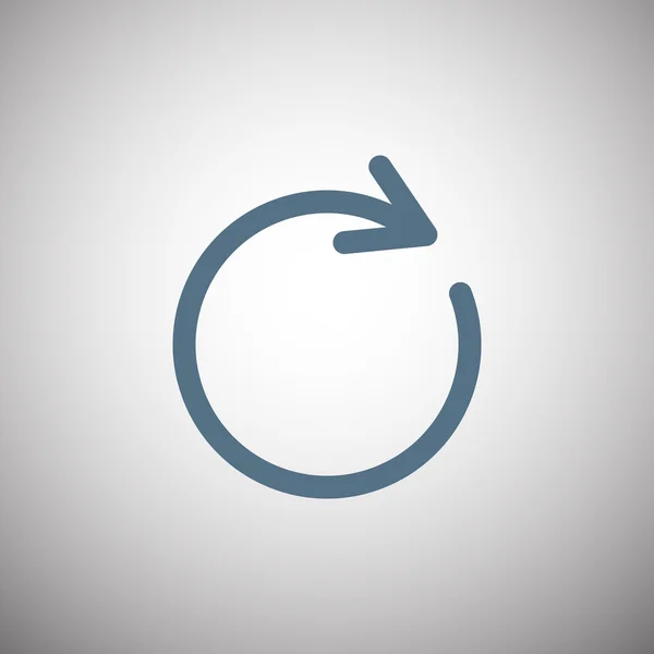 Flecha de rotación en un icono web círculo — Vector de stock
