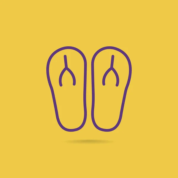 Zapatillas de playa icono — Vector de stock