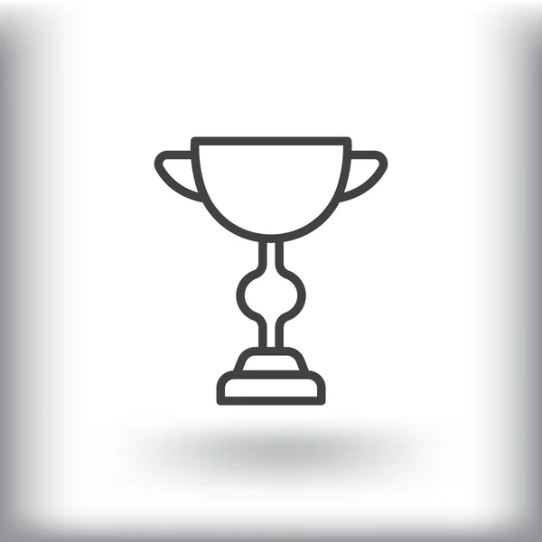 Coupe trophée icône champion — Image vectorielle