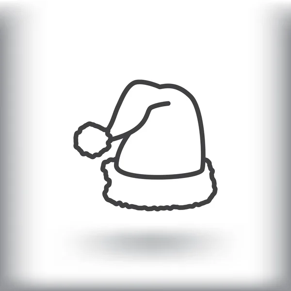 Santa hatt ikonen — Stock vektor