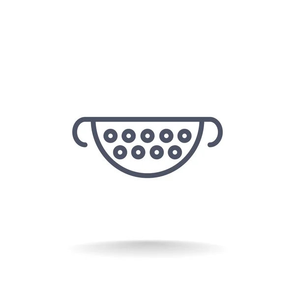 Kitchen colander icon — Stock Vector