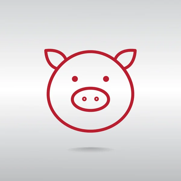 Pig head icon — Stock Vector