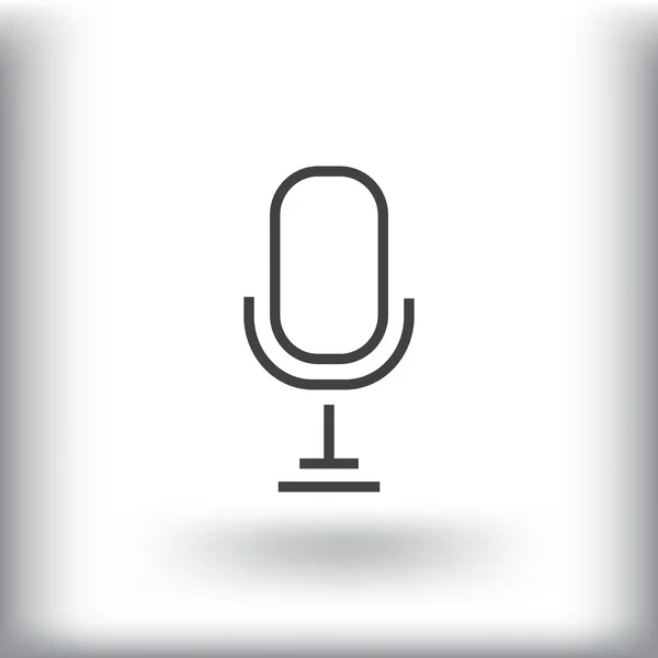Retro Mikrofon Simgesi — Stok Vektör
