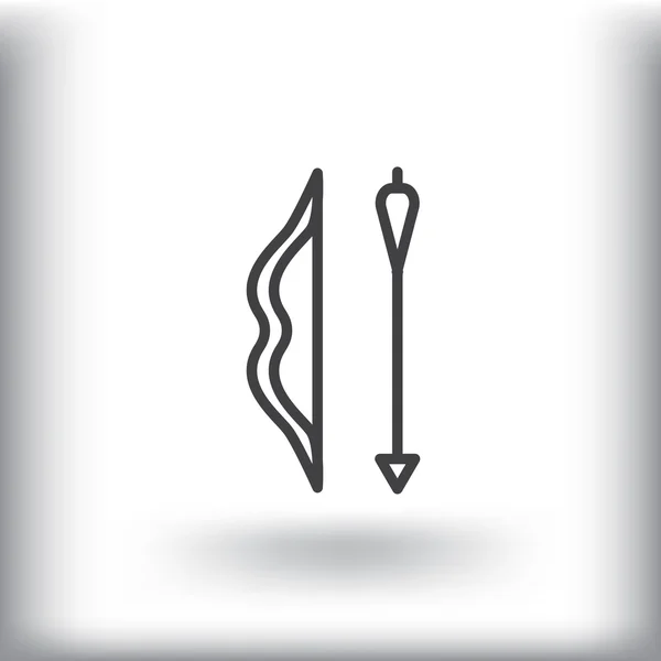 Icono de arco y flecha — Archivo Imágenes Vectoriales