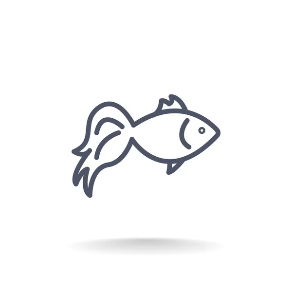 Икона мультяшной рыбы — стоковый вектор