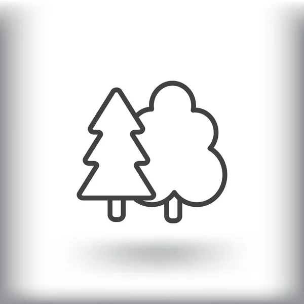 Outline forest icon — Stock Vector