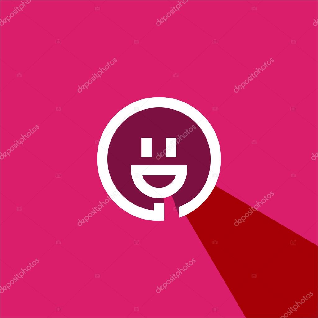 Smiley and plug icon. vector illustration
