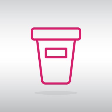 Yukarı take-out içki simgesi kapatın