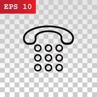 Telefon ahizesi ve düğme simgesi