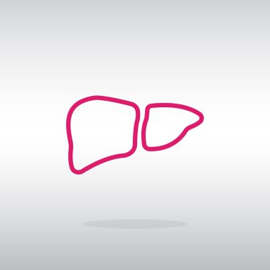 İnsan karaciğer organ simgesi