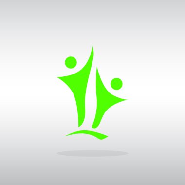 İki insan siluetleri logosu