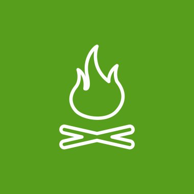 yanan kamp ateşi simgesi