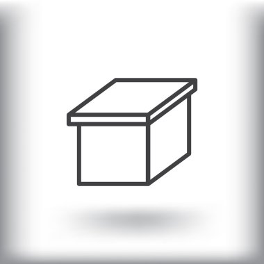 karton kutu simgesi paketleniyor