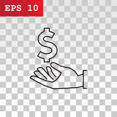 el simgesi olarak dolar.  