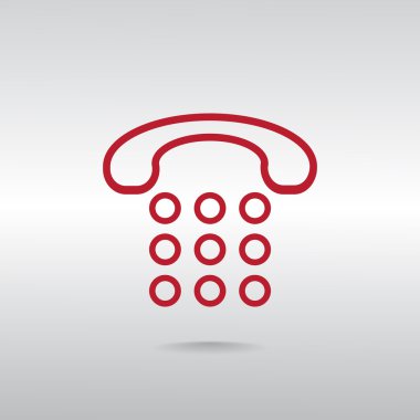 Telefon ahizesi ve düğme simgesi