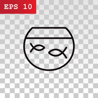 akvaryum simgesi içinde balık