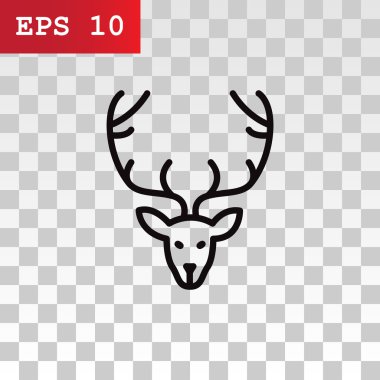 Çizgi film geyik simgesi 