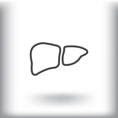 İnsan karaciğer organ simgesi