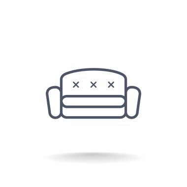 düz kanepe simgesi.