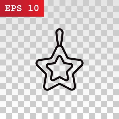 Noel yıldızı simge. 