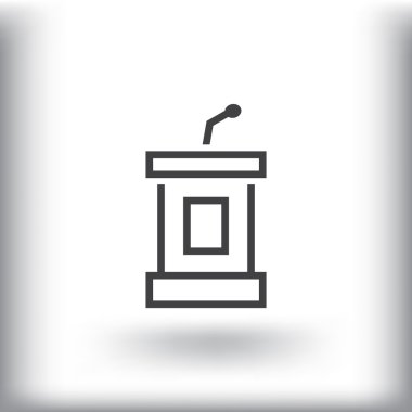 Kürsü mikrofonu simgesinin