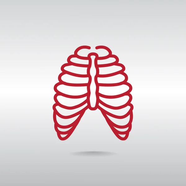 Ícone de tórax humano —  Vetores de Stock