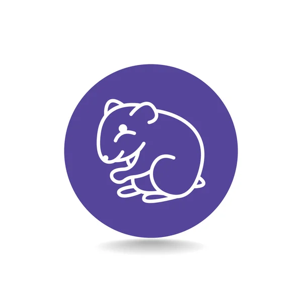 Cartoon hamster icon — Stock Vector