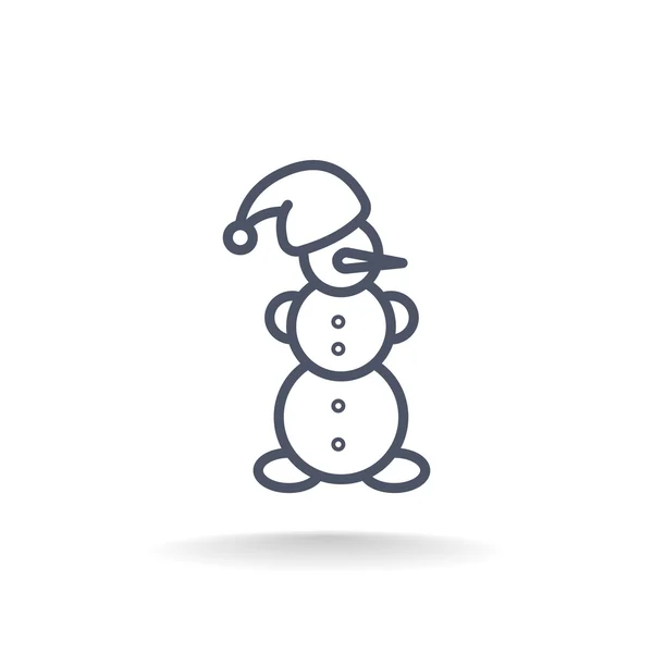 Outline snowman icon — Stock Vector