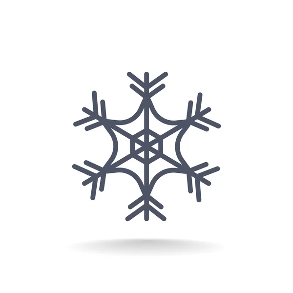 Forma de copo de nieve icono — Vector de stock