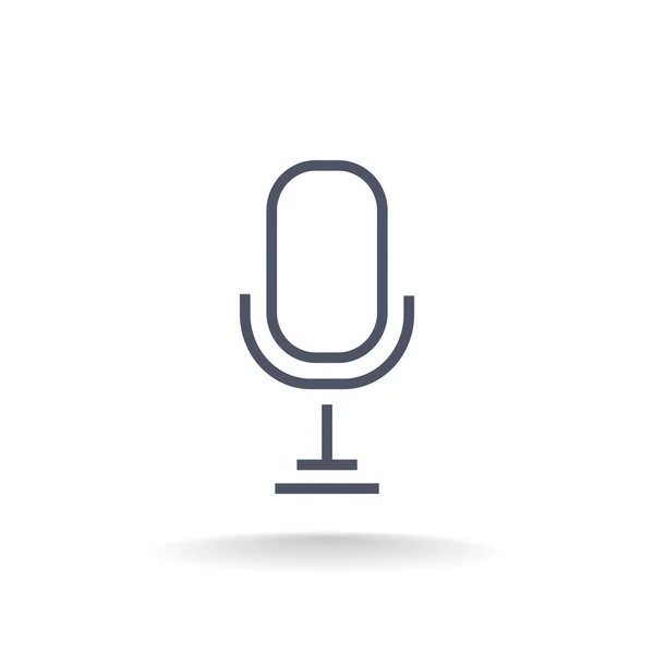 Retro microphone icon — Stock Vector