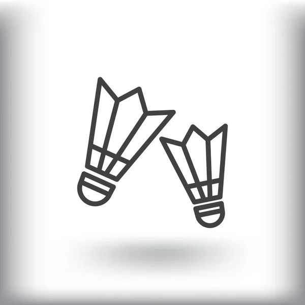 Badminton shuttlecocks simgesi. — Stok Vektör