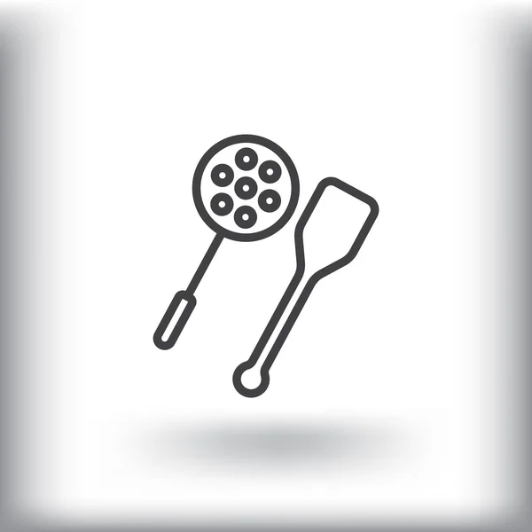 勺子和压舌板图标 — 图库矢量图片