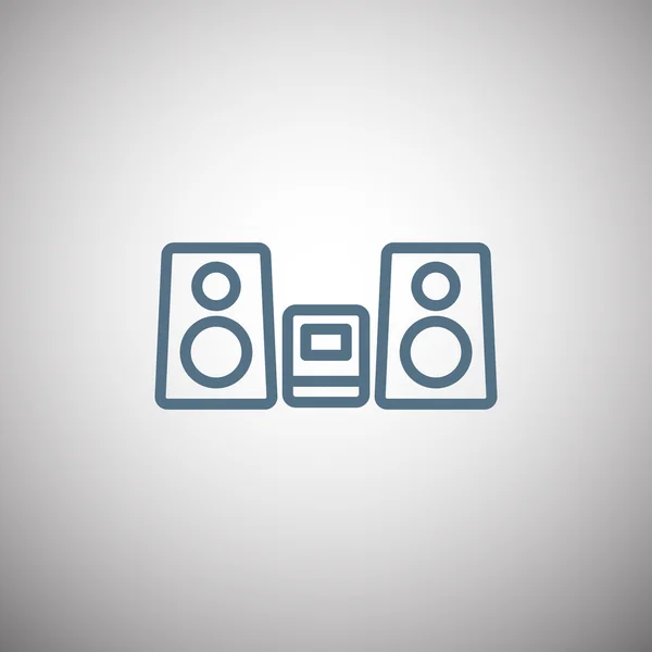 Music center icon — Stock Vector