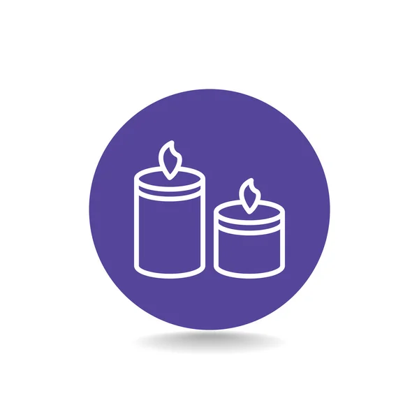 Zwei Kerzen Symbol. — Stockvektor