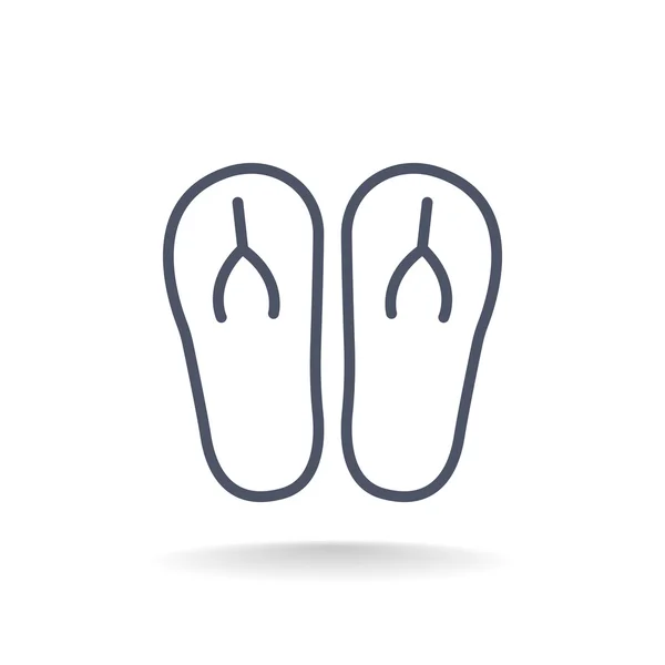 Zapatillas de playa icono — Vector de stock